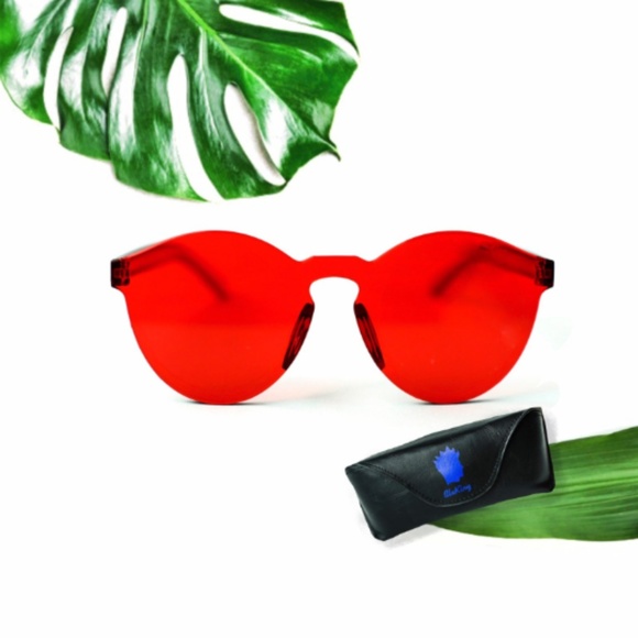 🔥ON FIRE🔥Transparent Round Retro Sunglasses 😎🌴 - Picture 1 of 8